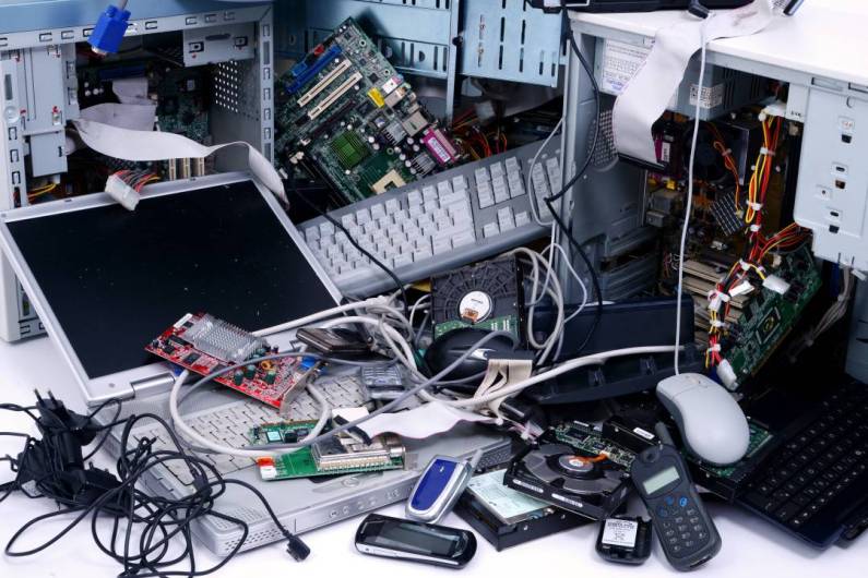 old mobile phones, keyboard, cpu, laptops for recycling