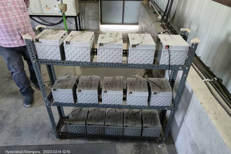 used batteries in the iron tray