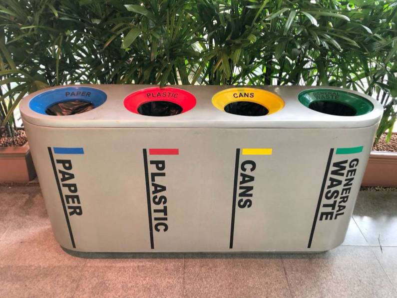 recycling bins