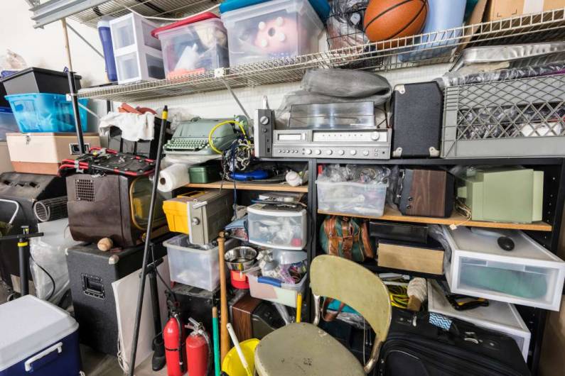 unwanted stuff in the room for disposal