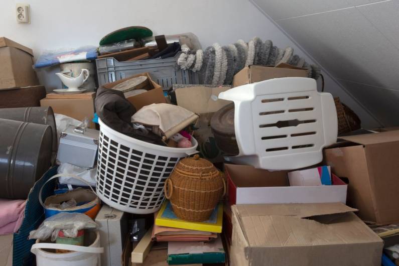 scrap collected under the staircase