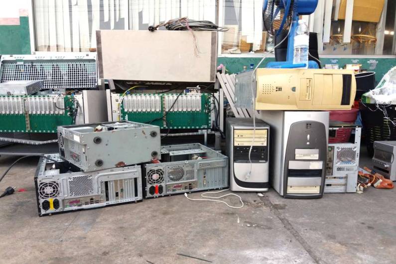 e waste scrap from the office